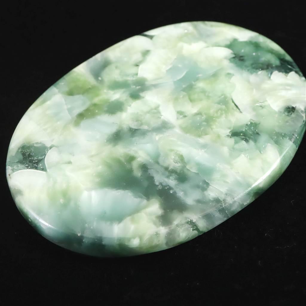 ヘミモルファイト 異極鉱 84mmオーバル カボション 71.4g #39329 | 3枚目