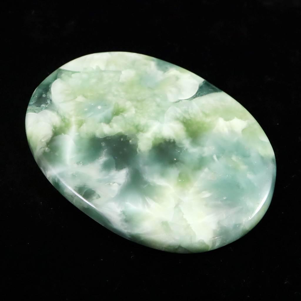 ヘミモルファイト 異極鉱 79mmオーバル カボション 59.9g #70842 | 2枚目