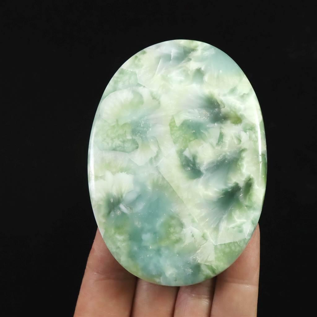 ヘミモルファイト 異極鉱 84mmオーバル カボション 63.0g #98961 | 8枚目