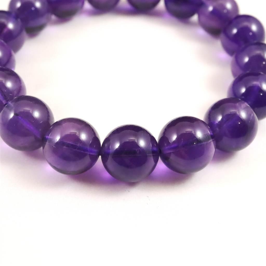 ウルグアイ産 アメジスト AAA 12.5mブレスレット 47.2g #40684 | 4枚目