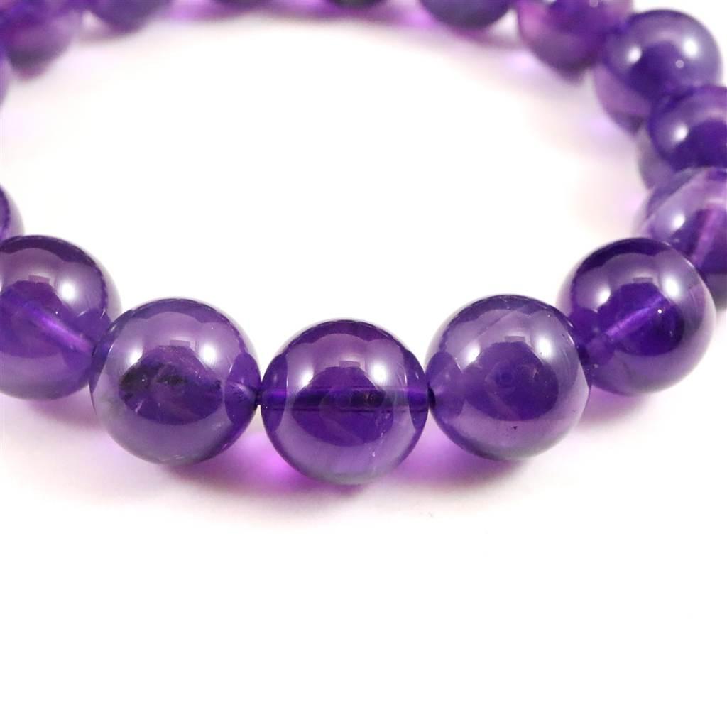 ウルグアイ産 アメジスト AAA 12.5mブレスレット 47.2g #40684 | 5枚目
