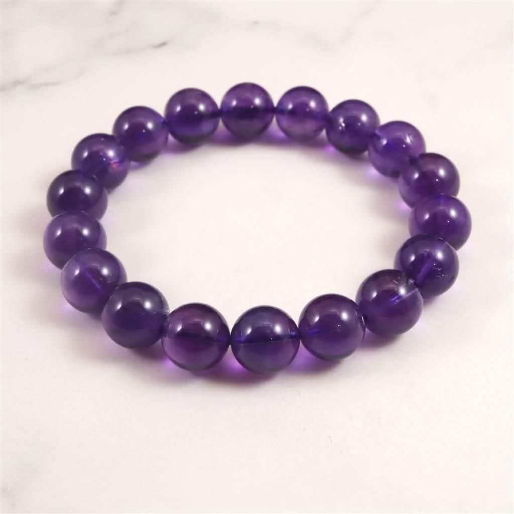 ウルグアイ産 アメジスト AAA 11.5mブレスレット 40.0g #97528 | 3枚目