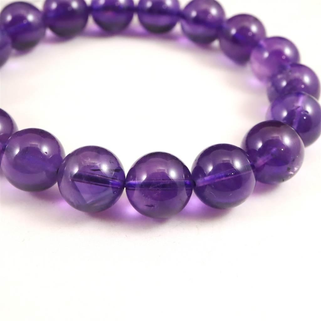 ウルグアイ産 アメジスト AAA 11.5mブレスレット 40.0g #97528 | 4枚目