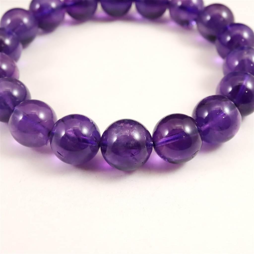 ウルグアイ産 アメジスト AAA 11.5mブレスレット 40.0g #97528 | 6枚目