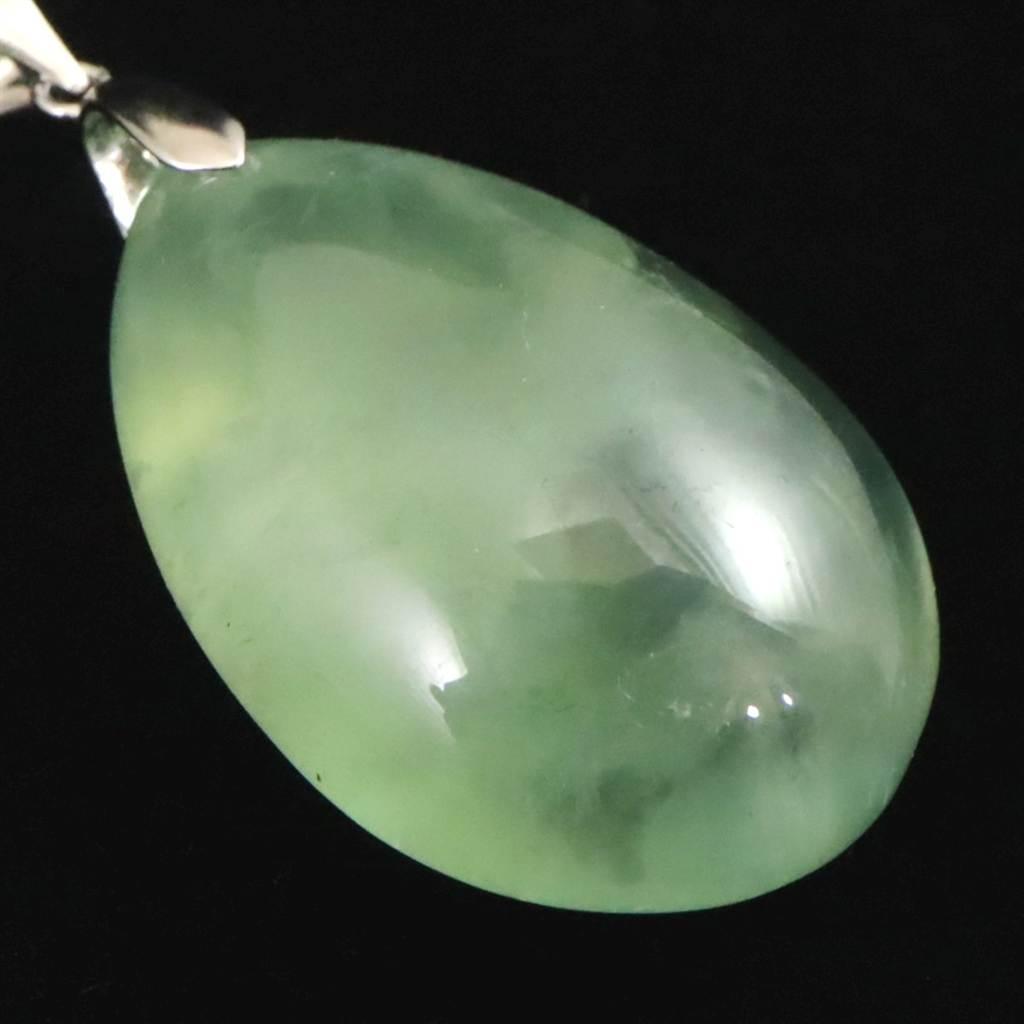 プレナイト 30mmペアシェイプ ペンダント 10.3g #23234 | 2枚目