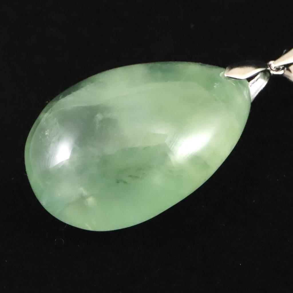 プレナイト 30mmペアシェイプ ペンダント 10.3g #23234 | 3枚目