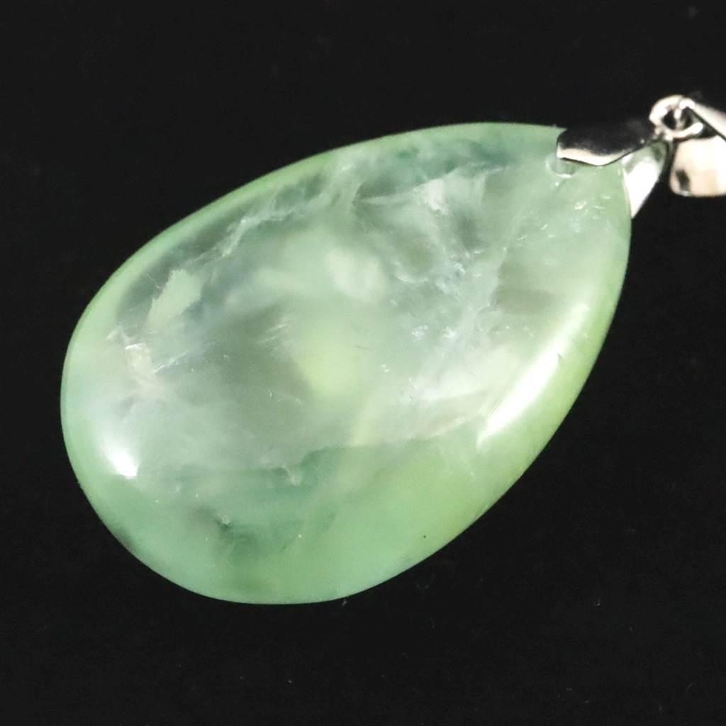 プレナイト 30mmペアシェイプ ペンダント 10.3g #23234 | 5枚目