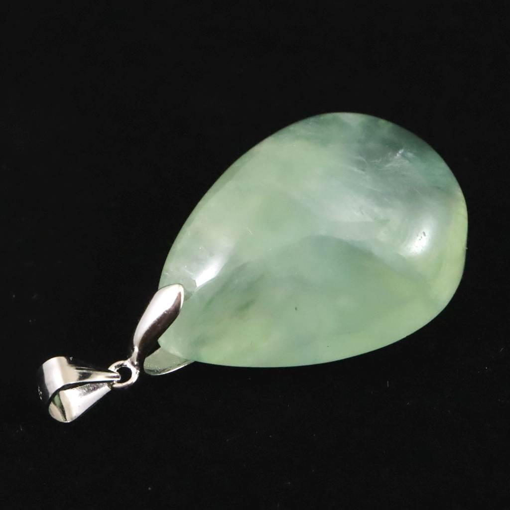 プレナイト 27mmペアシェイプ ペンダント 10.8g #54851 | 5枚目