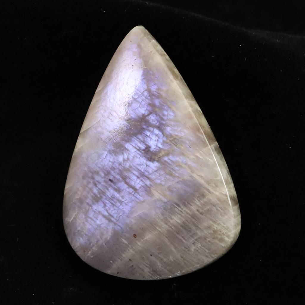 ロシア産 ベロモナイト ムーンストーン 47mmペアシェイプカボション 17.7g #392251枚目の画像