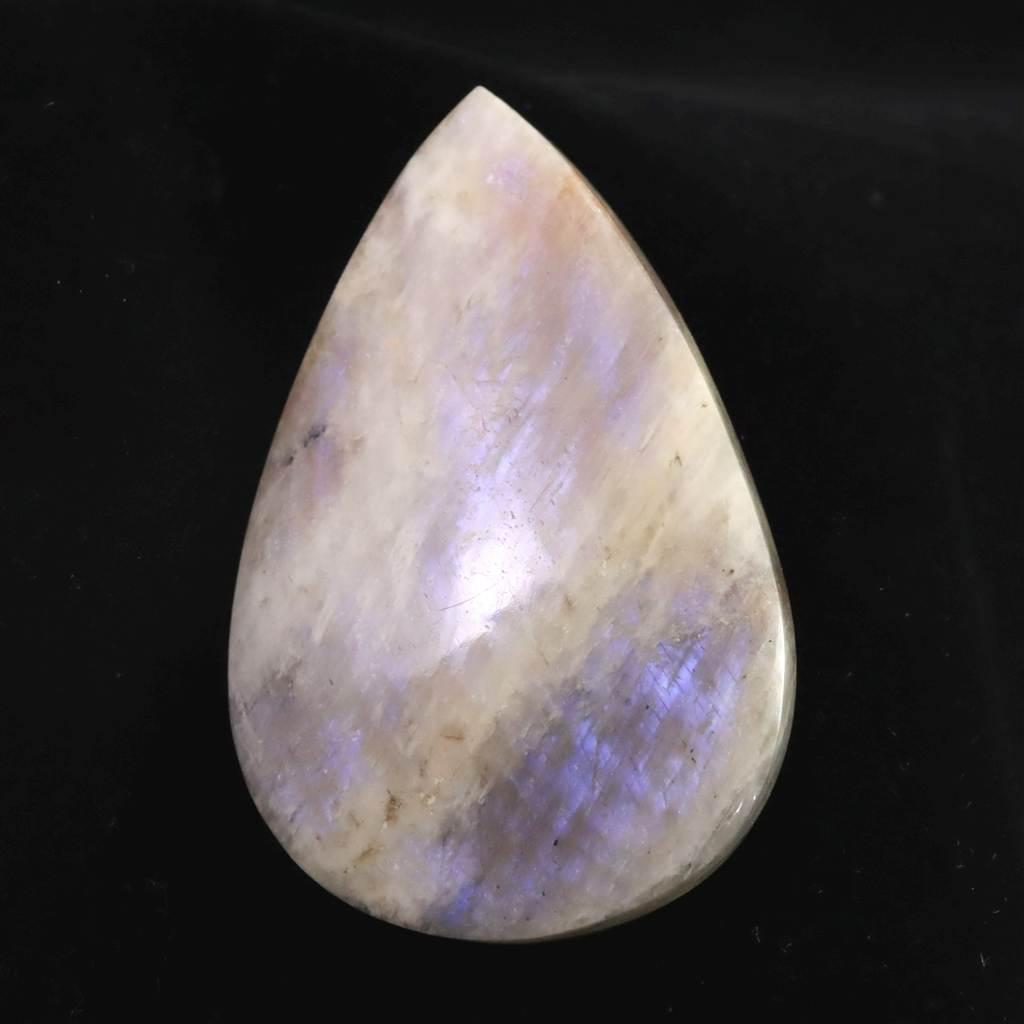 ロシア産 ベロモナイト ムーンストーン 49mmペアシェイプカボション 18.0g #19982 | 2枚目