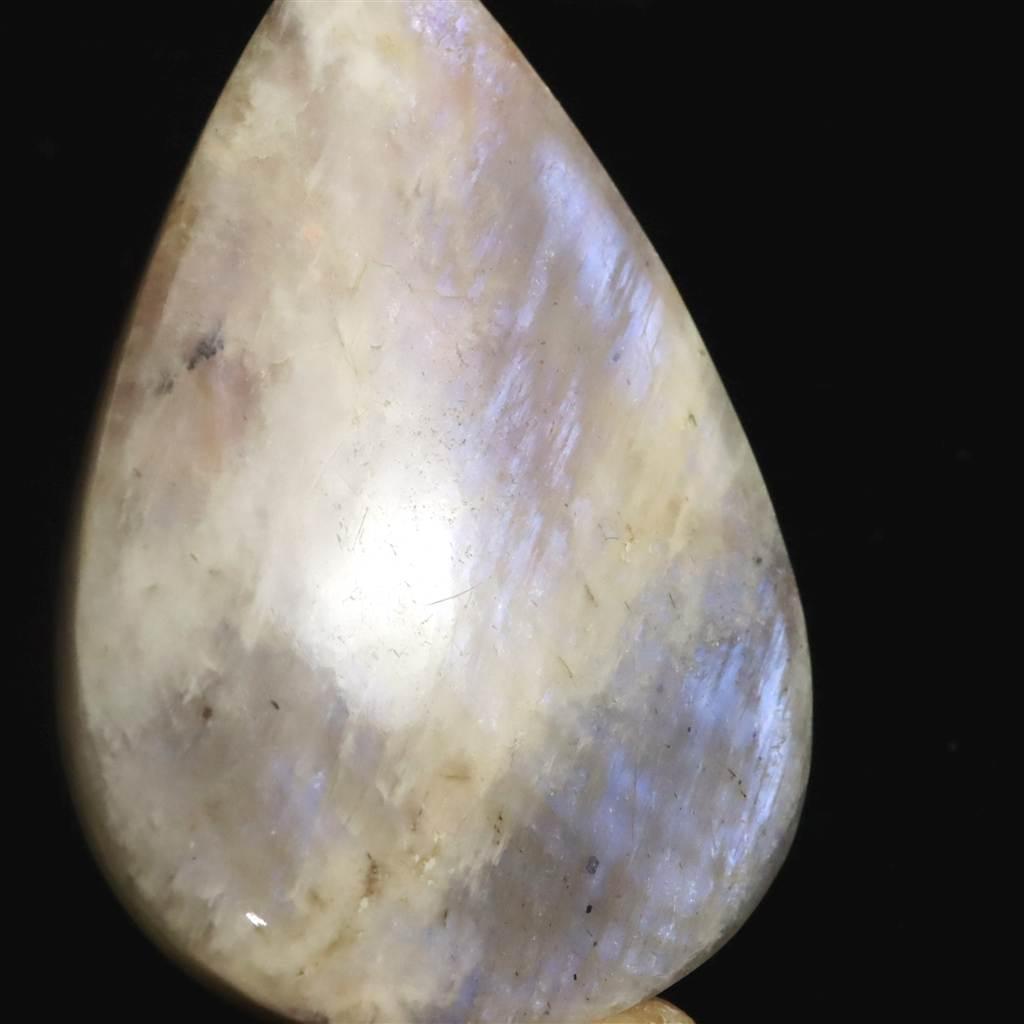 ロシア産 ベロモナイト ムーンストーン 49mmペアシェイプカボション 18.0g #19982 | 6枚目