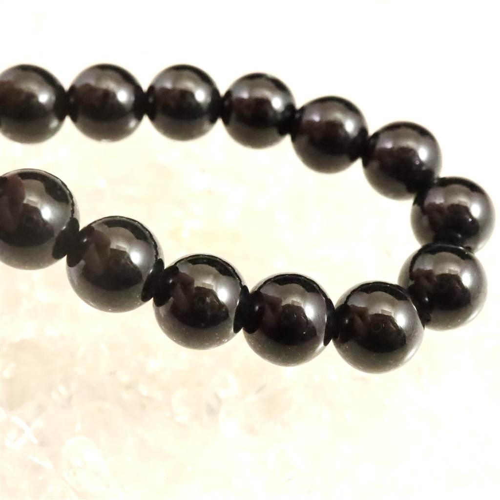 糸魚川翡翠 ヒスイ 黒 8mmブレスレット ディレクトリカード付 21.8g #57941 | 4枚目