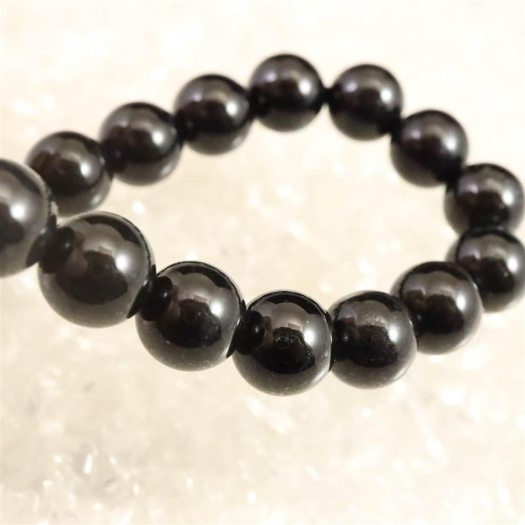 糸魚川翡翠 ヒスイ 黒 8mmブレスレット ディレクトリカード付 21.8g #57941 | 5枚目