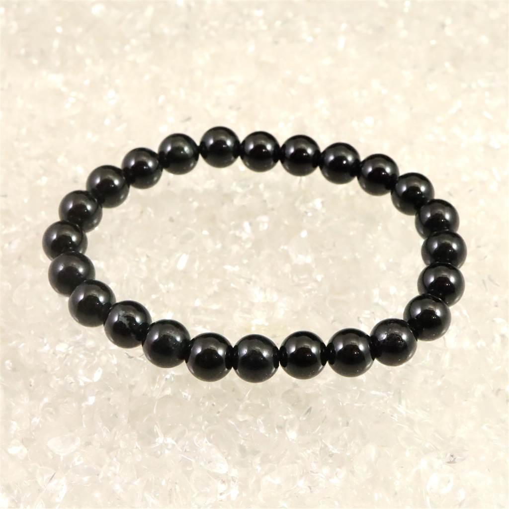 糸魚川翡翠 ヒスイ 黒 8mmブレスレット ディレクトリカード付 21.7g #15773 | 2枚目