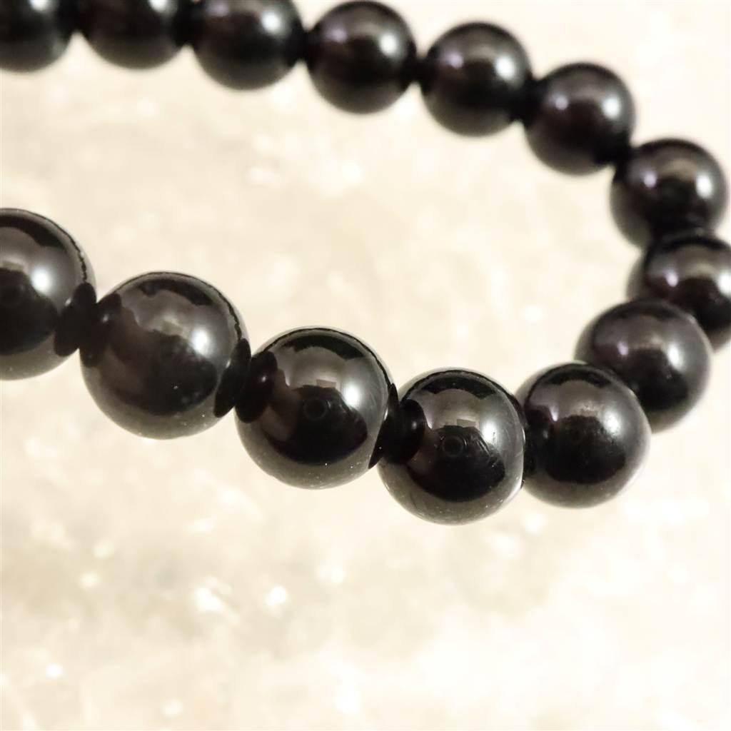 糸魚川翡翠 ヒスイ 黒 8mmブレスレット ディレクトリカード付 21.7g #15773 | 6枚目