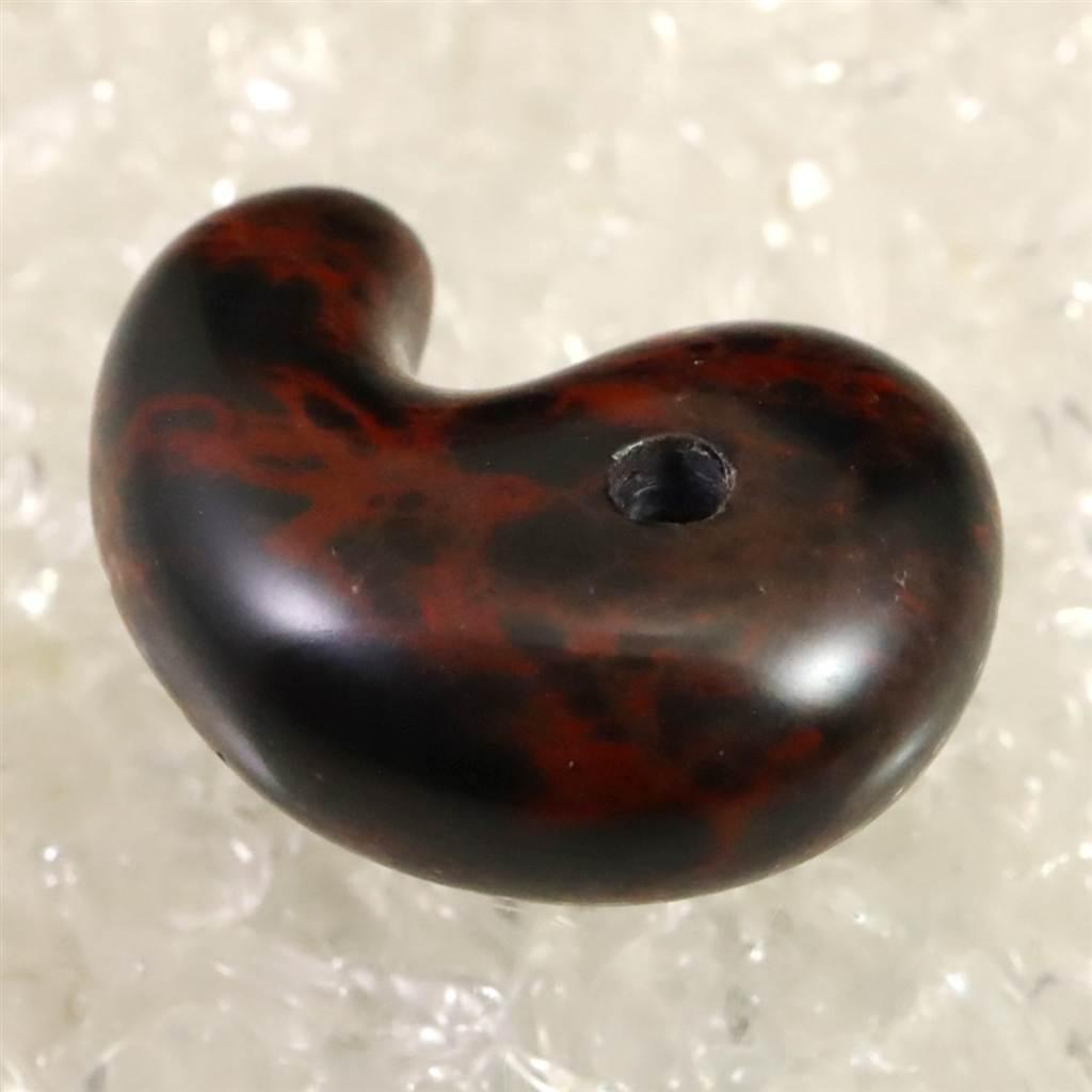 北海道産 ヴァーミリオンオブシディアン(紅十勝) 34mm勾玉 12.2g #96712 | 3枚目