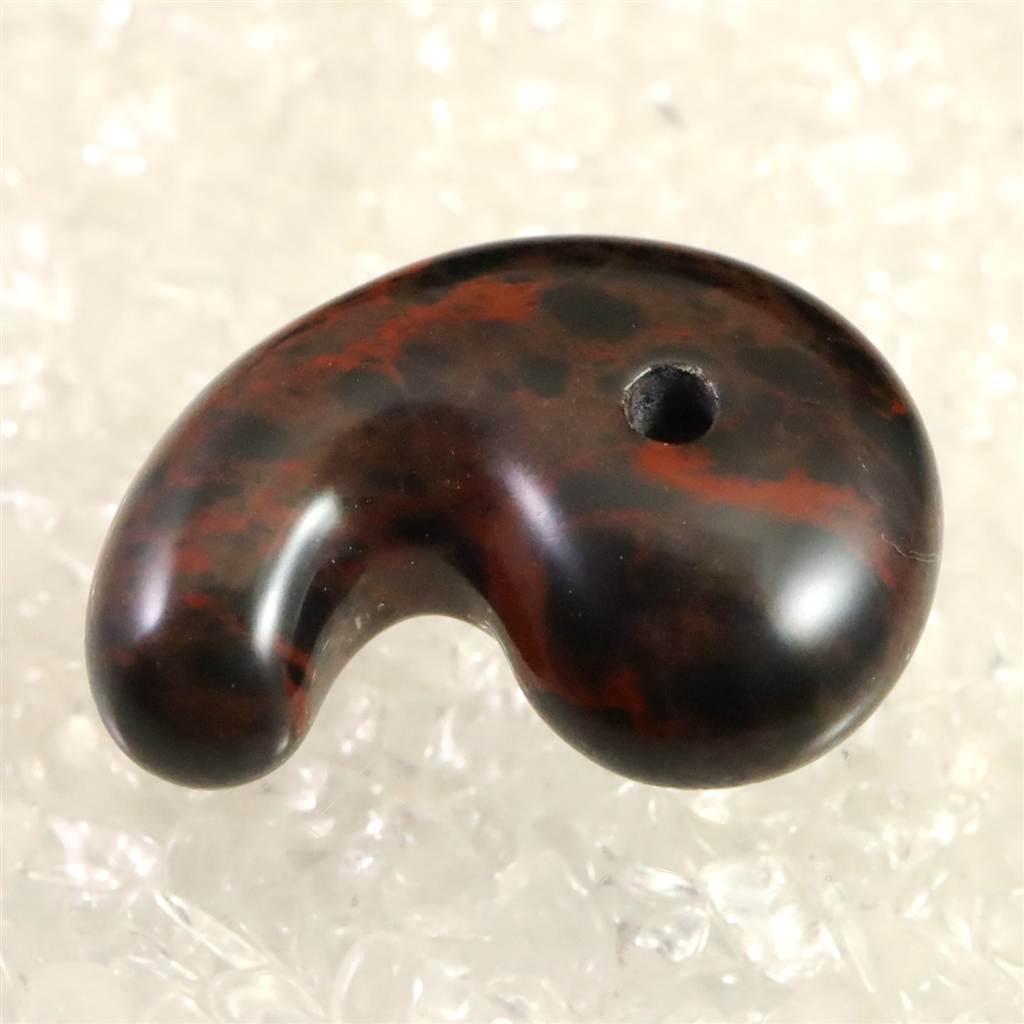 北海道産 ヴァーミリオンオブシディアン(紅十勝) 34mm勾玉 12.2g #96712 | 6枚目