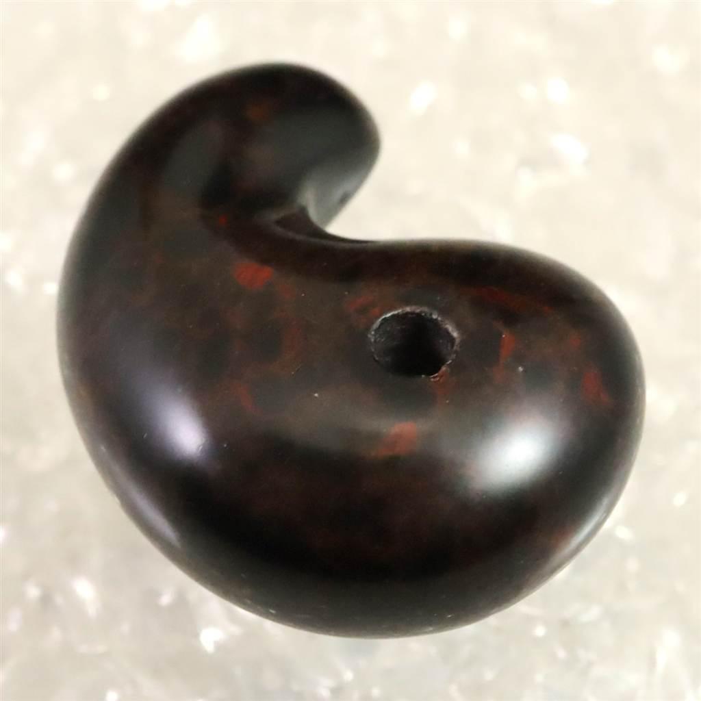 北海道産 ヴァーミリオンオブシディアン(紅十勝) 33mm勾玉 12.3g #78258 | 7枚目
