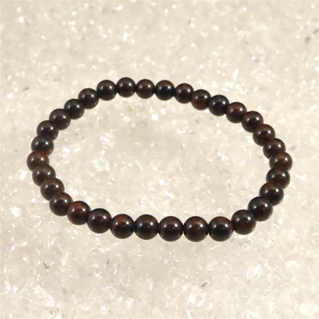 北海道産 ヴァーミリオンオブシディアン(紅十勝) 6mmブレスレット 9.2g #15558 | 2枚目