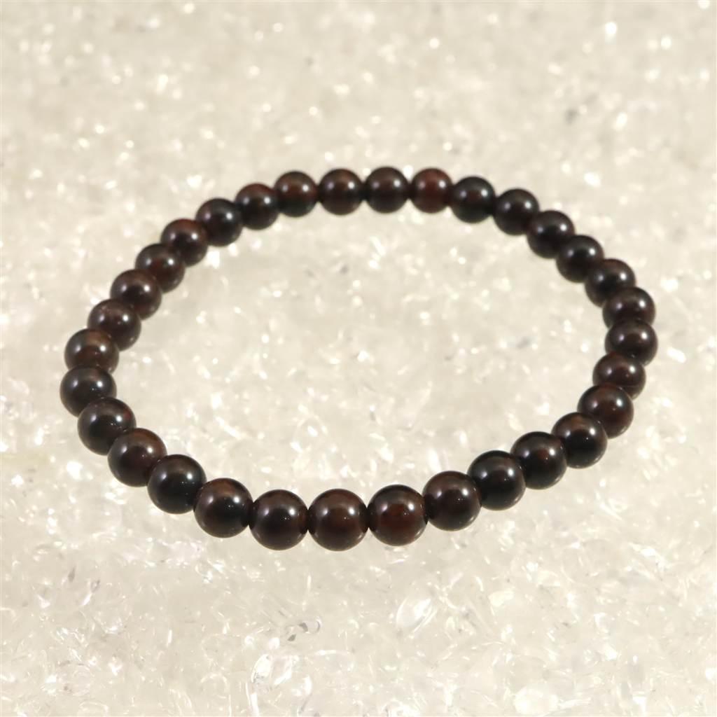 北海道産 ヴァーミリオンオブシディアン(紅十勝) 6mmブレスレット 9.2g #15558 | 3枚目