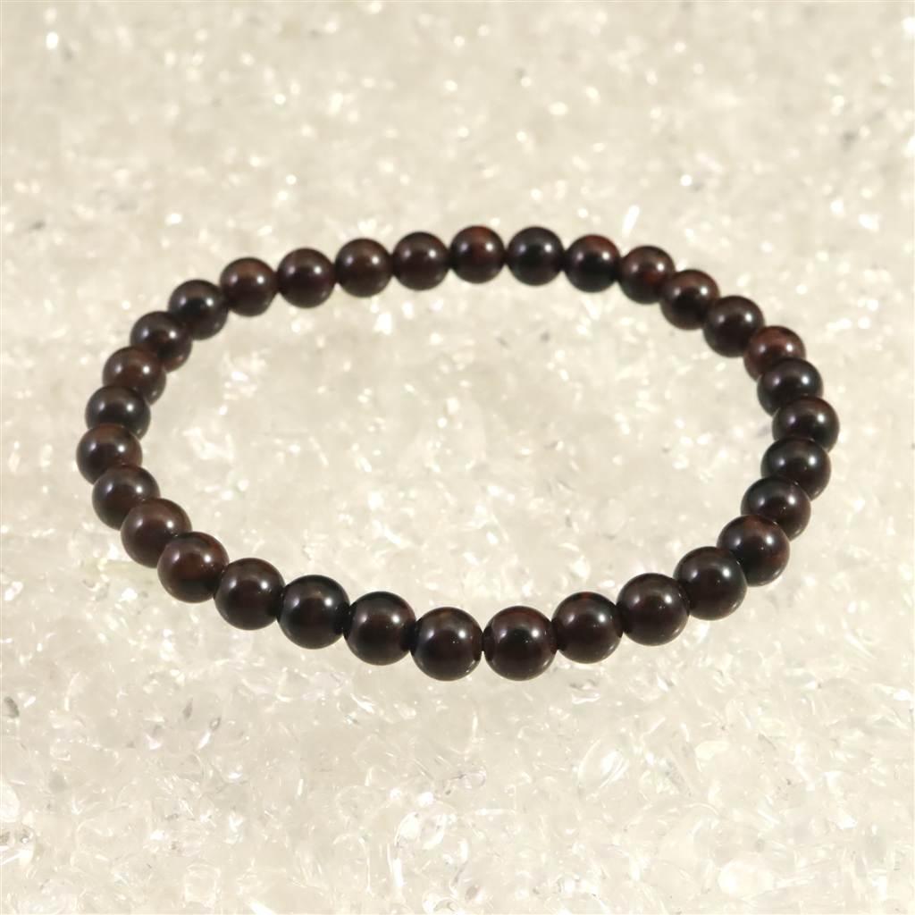 北海道産 ヴァーミリオンオブシディアン(紅十勝) 6mmブレスレット 9.2g #15558 | 4枚目