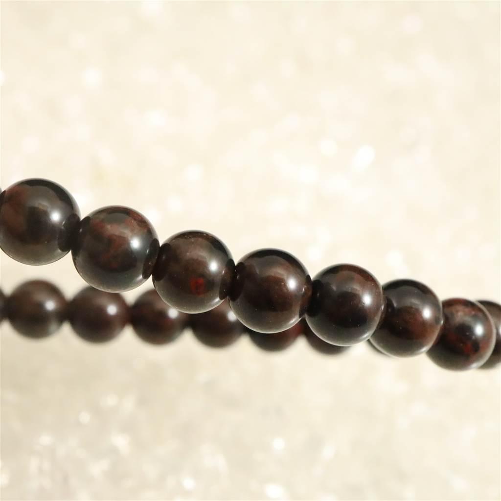 北海道産 ヴァーミリオンオブシディアン(紅十勝) 6mmブレスレット 9.2g #15558 | 5枚目