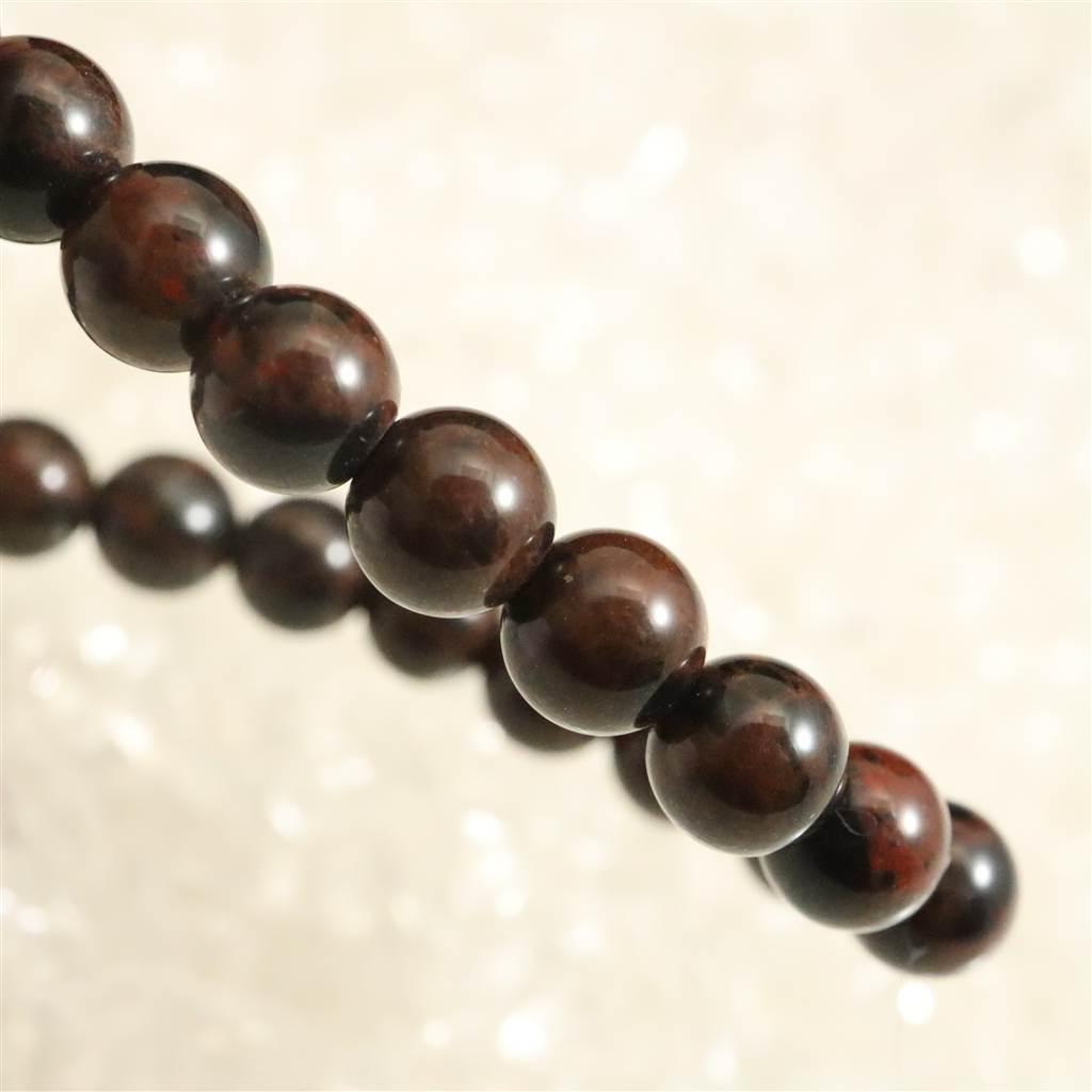 北海道産 ヴァーミリオンオブシディアン(紅十勝) 6mmブレスレット 9.2g #15558 | 6枚目