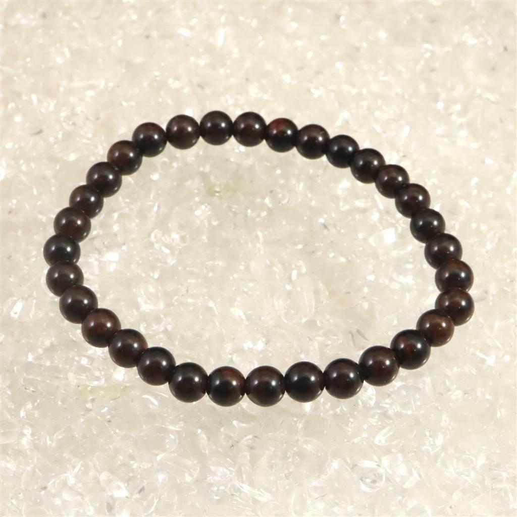 北海道産 ヴァーミリオンオブシディアン(紅十勝) 6mmブレスレット 8.9g #16613 | 2枚目