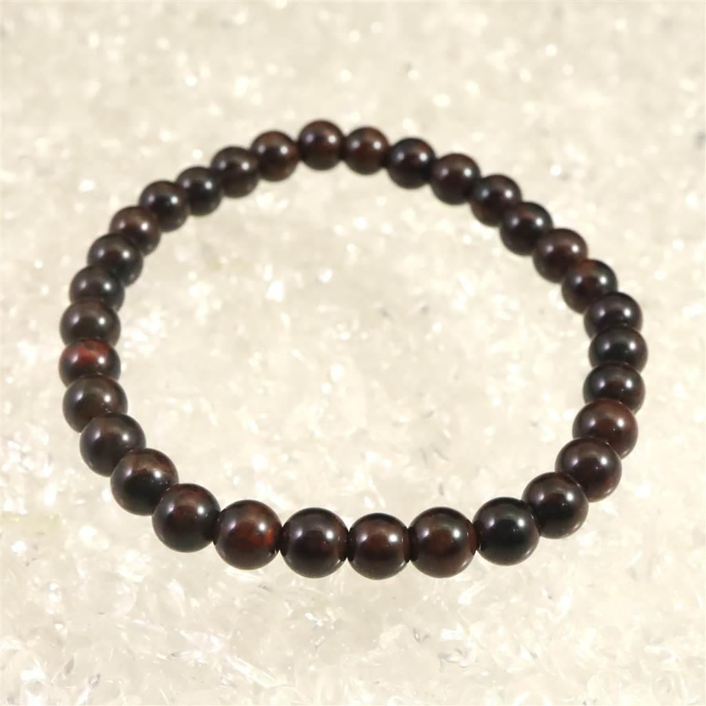 北海道産 ヴァーミリオンオブシディアン(紅十勝) 6mmブレスレット 8.9g #16613 | 3枚目