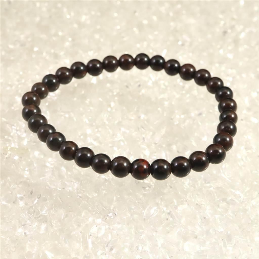 北海道産 ヴァーミリオンオブシディアン(紅十勝) 6mmブレスレット 8.9g #16613 | 4枚目