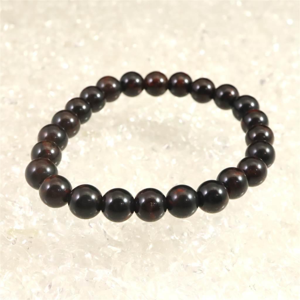 北海道産 ヴァーミリオンオブシディアン(紅十勝) 8mmブレスレット 15.3g #44137 | 4枚目