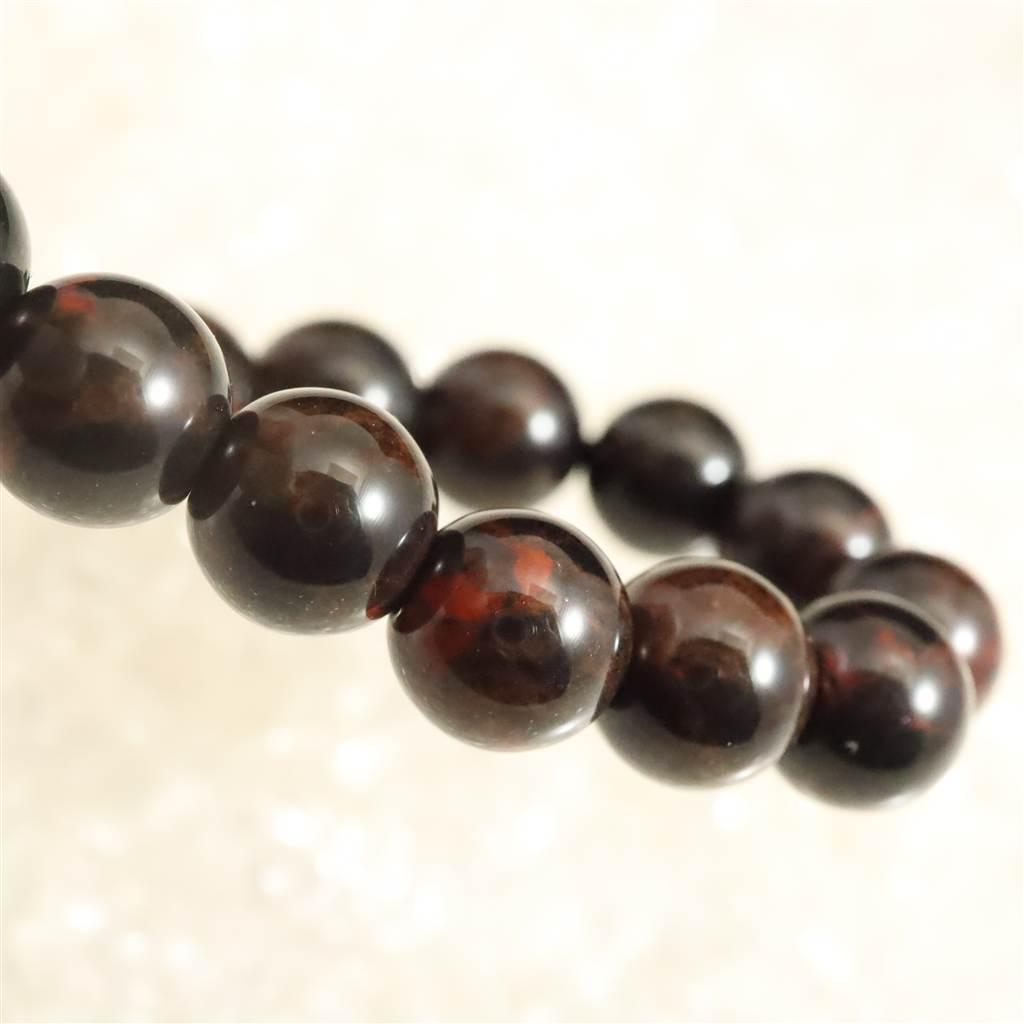 北海道産 ヴァーミリオンオブシディアン(紅十勝) 8mmブレスレット 15.3g #44137 | 6枚目