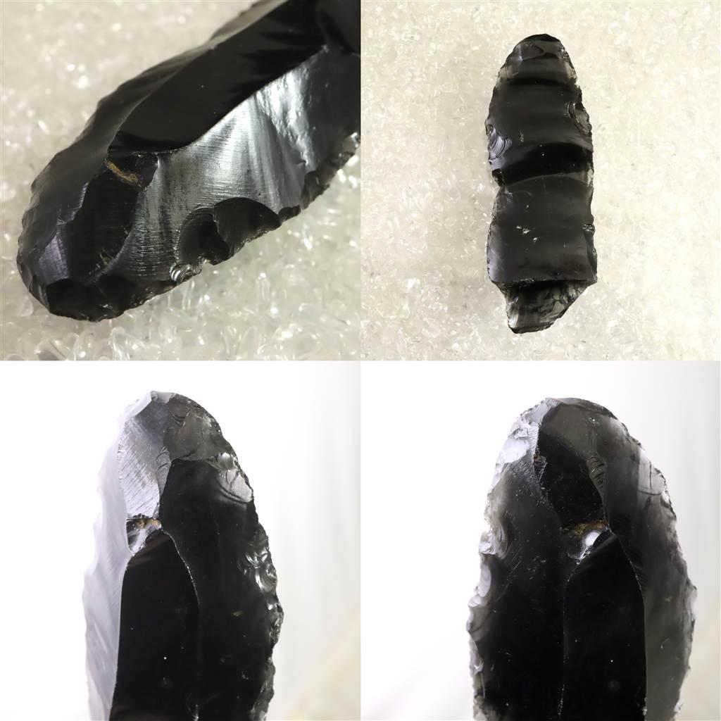 黒曜石 打製石器 101mm 後期旧石器時代 東北・北海道地域 52.0g #61699 | 5枚目