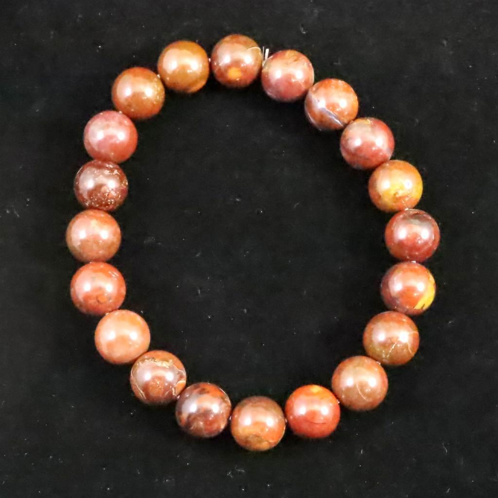 佐渡 赤玉石 10mmブレスレット 30.2g #88578 | 2枚目