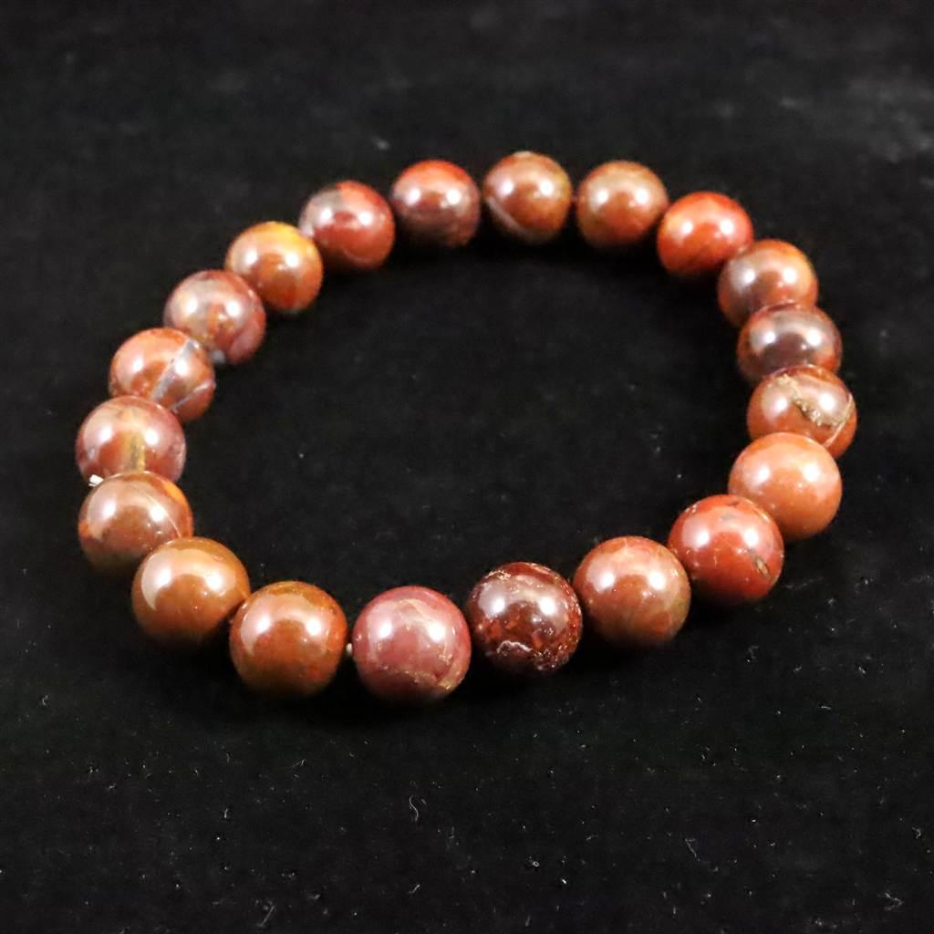 佐渡 赤玉石 10mmブレスレット 30.2g #88578 | 4枚目