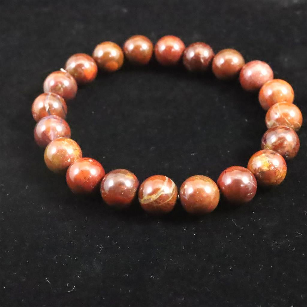 佐渡 赤玉石 10mmブレスレット 30.2g #88578 | 5枚目