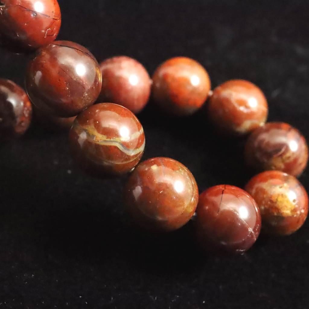 佐渡 赤玉石 10mmブレスレット 30.2g #88578 | 6枚目