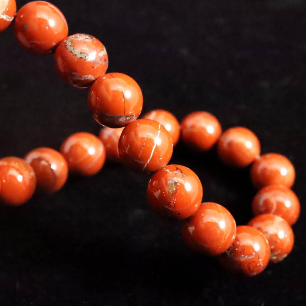 佐渡 赤玉石 9mmブレスレット 22.2g #98101 | 5枚目