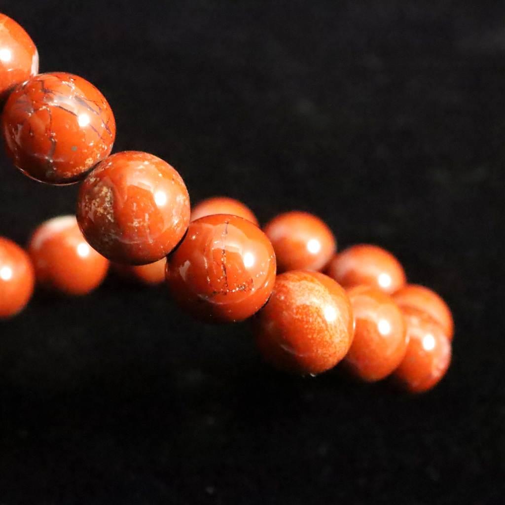 佐渡 赤玉石 9mmブレスレット 22.2g #98101 | 6枚目