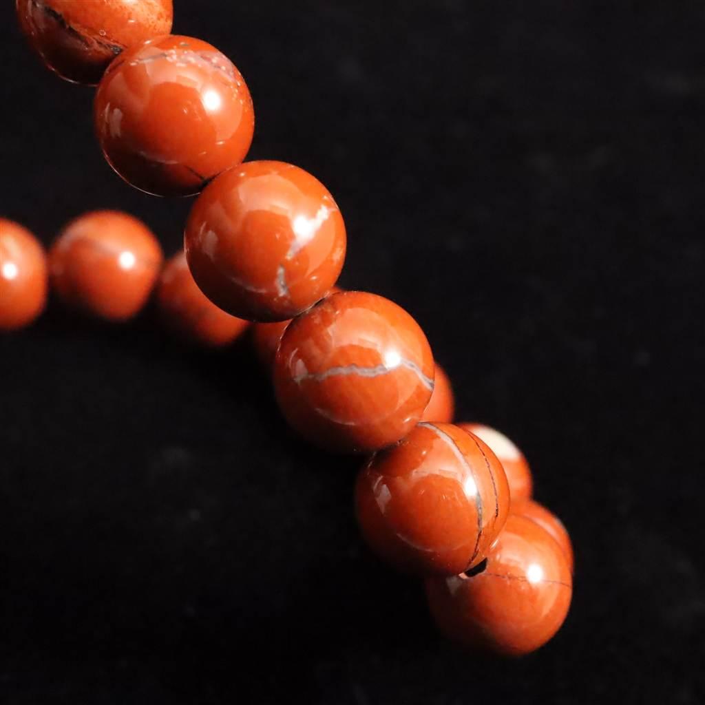 佐渡 赤玉石 9mmブレスレット 22.2g #98101 | 7枚目