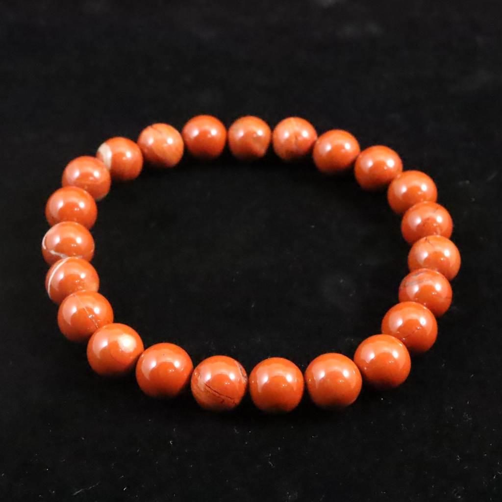 佐渡 赤玉石 9mmブレスレット 22.5g #23549 | 2枚目