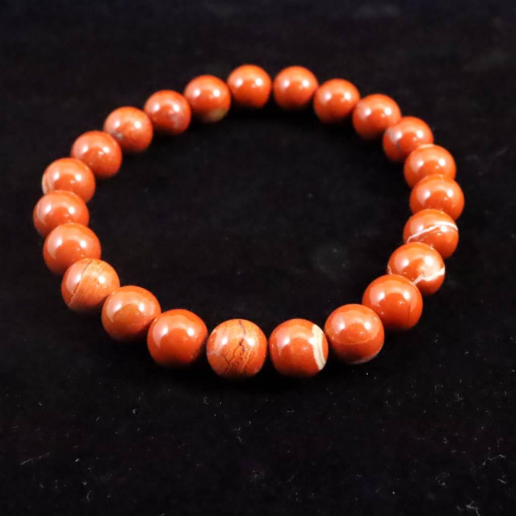 佐渡 赤玉石 9mmブレスレット 22.5g #23549 | 4枚目