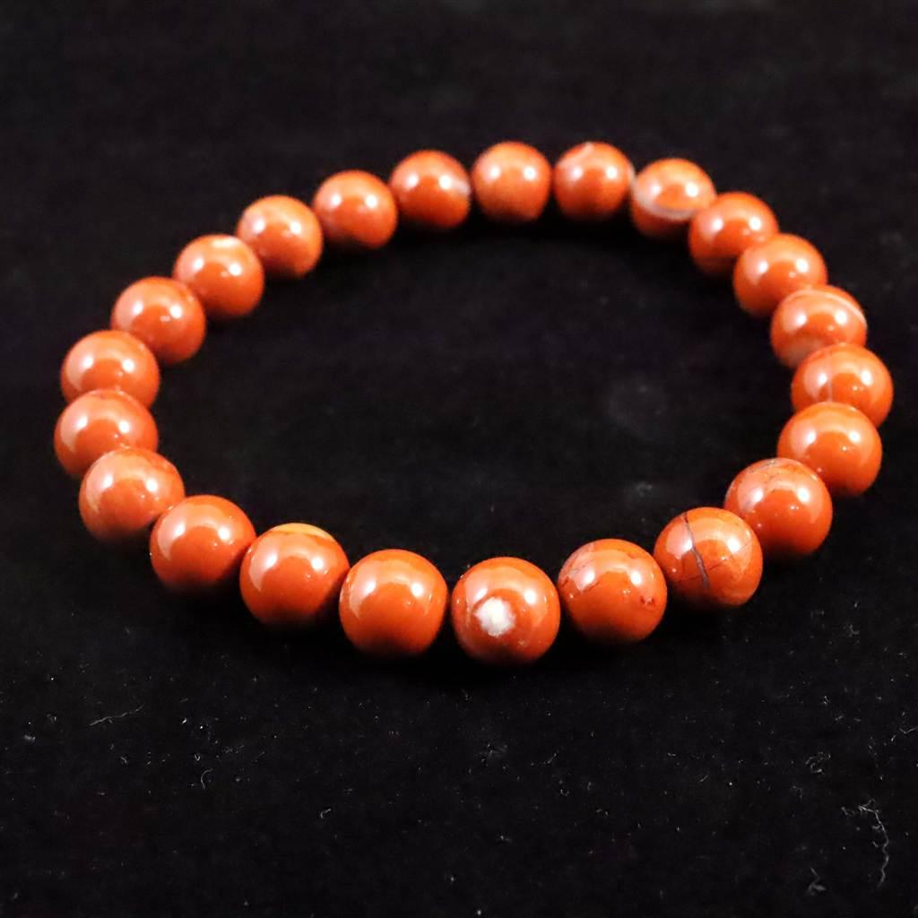 佐渡 赤玉石 9mmブレスレット 22.5g #23549 | 5枚目