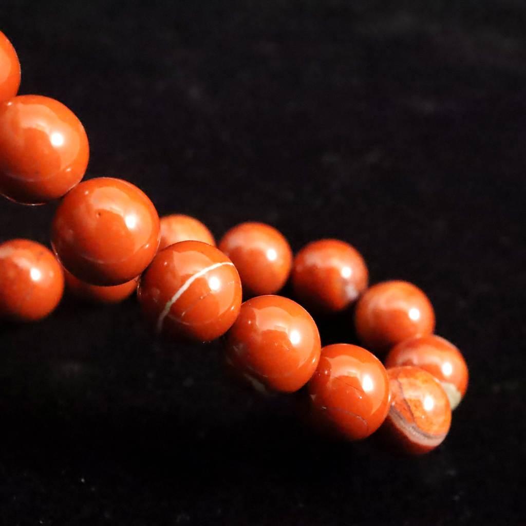 佐渡 赤玉石 9mmブレスレット 22.5g #23549 | 6枚目