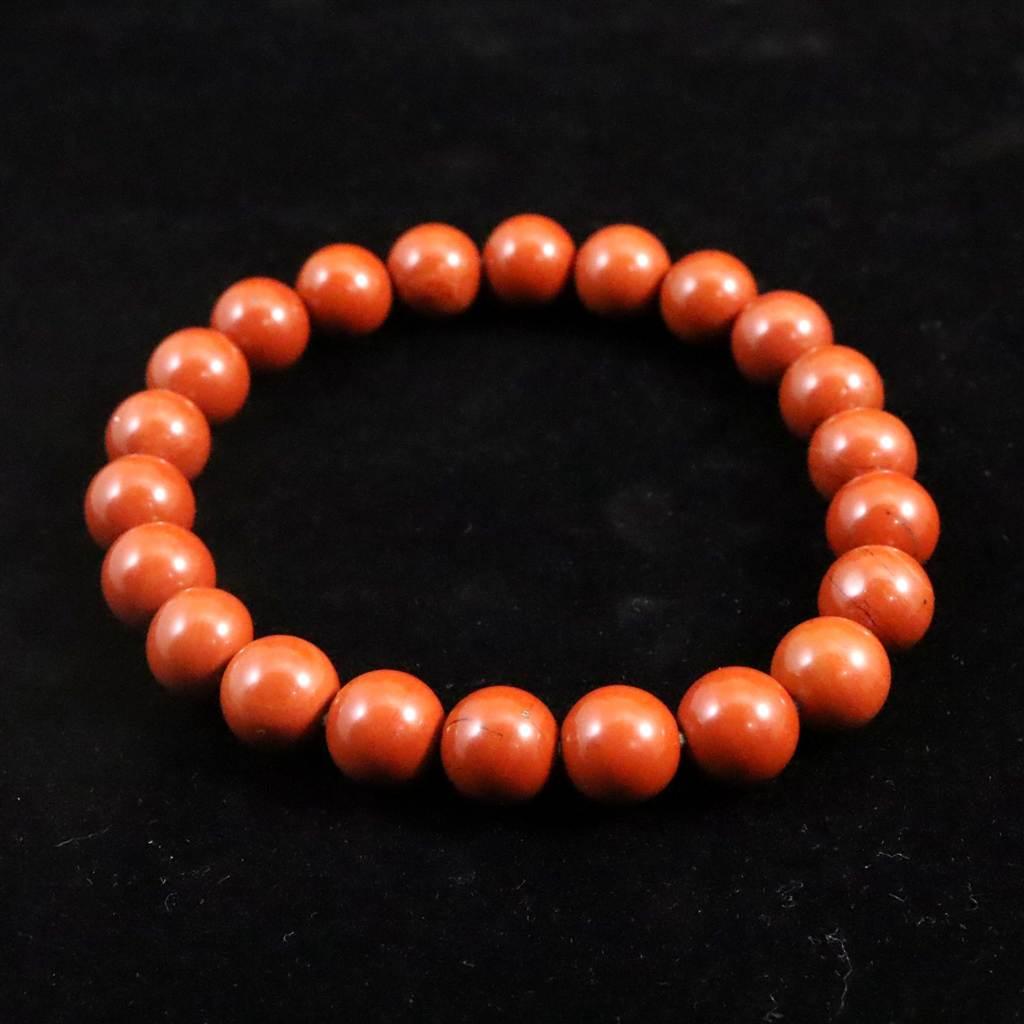 佐渡 赤玉石 9mmブレスレット 25.6g #52067 | 3枚目