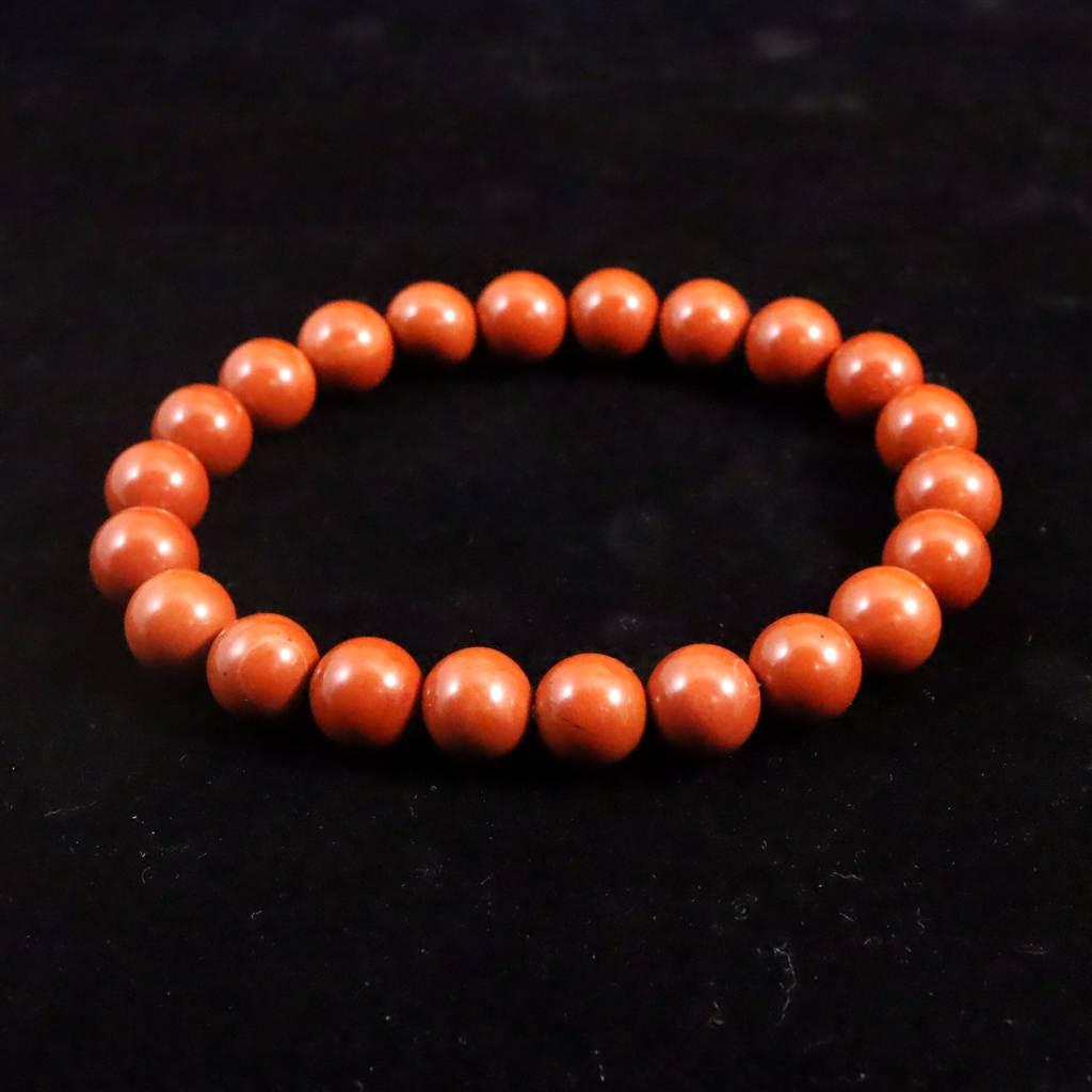 佐渡 赤玉石 9mmブレスレット 25.6g #52067 | 4枚目