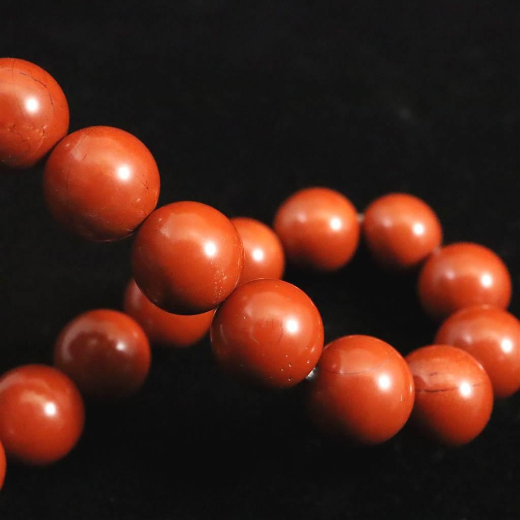 佐渡 赤玉石 9mmブレスレット 25.6g #52067 | 6枚目