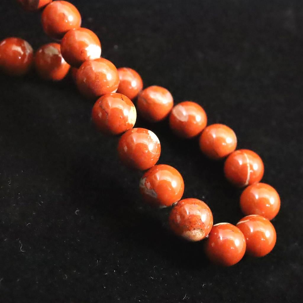 佐渡 赤玉石 山梨研磨 6.5mmブレスレット 13.8g #97798 | 5枚目