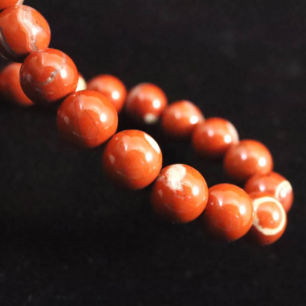 佐渡 赤玉石 山梨研磨 6.5mmブレスレット 13.8g #97798 | 7枚目