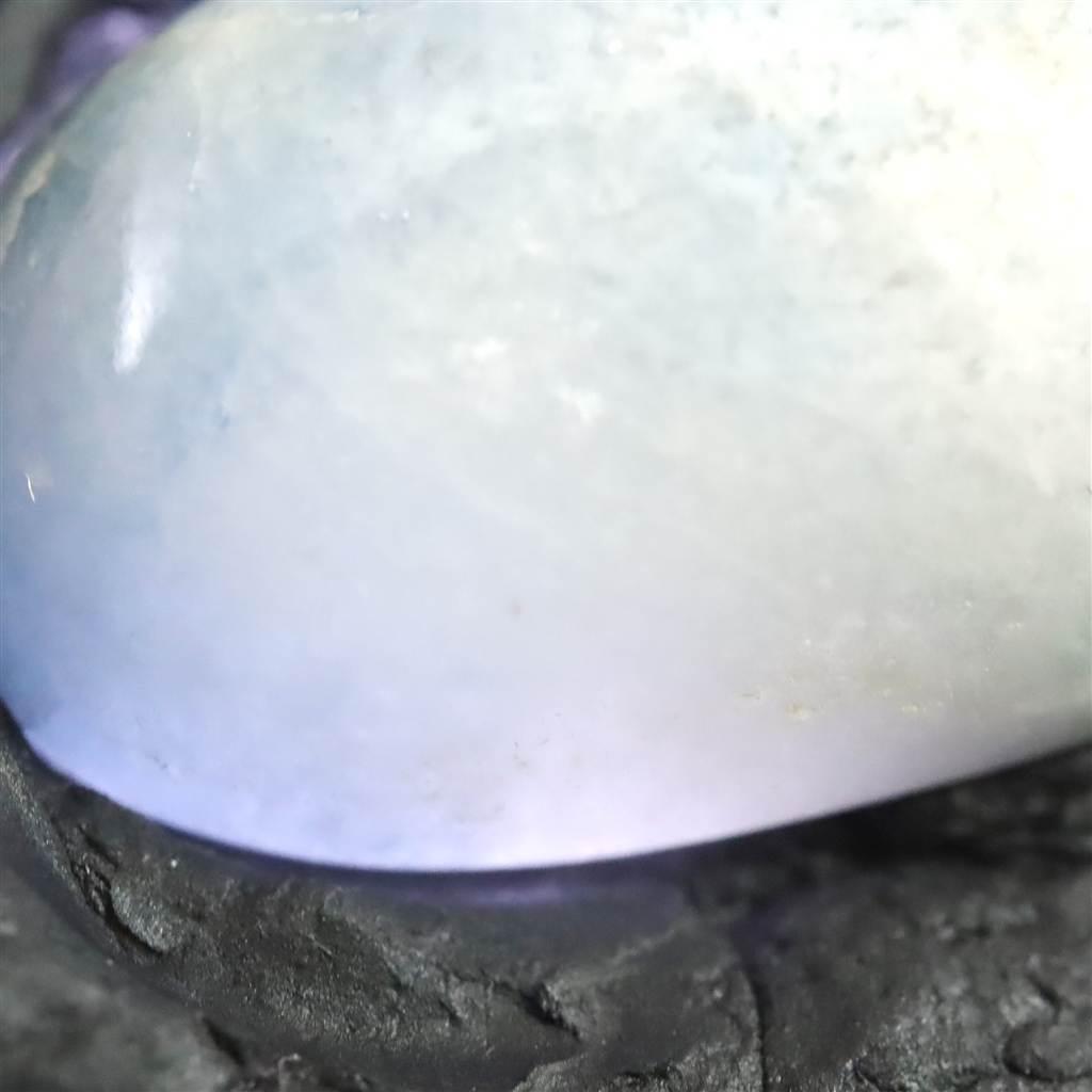 糸魚川翡翠 青 入コン沢産 26mmタンブル ペンダント ディレクトリカード付 4.2g #27577 | 6枚目